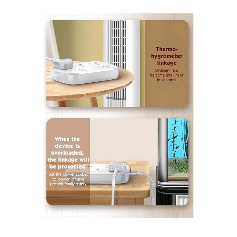 لدنيو كابل تمديد طاقة ذكي بتقنية واى فاى مزود بثلاثة مقابس، ومنفذ شحن سريع يو اس بى تايب سى بى دى، ومنفذين يو اس بى تايب ايه، ومنفذ كيو سى 3.0، ويعمل مع تطبيق ذكي لدنيو كابل تمديد طاقة ذكي بتقنية واى فاى مزود بثلاثة مقابس، ومنفذ شحن سريع يو اس بى تايب سى بى دى، ومنفذين يو اس بى تايب ايه، ومنفذ كيو سى 3.0، ويعمل مع تطبيق ذكي